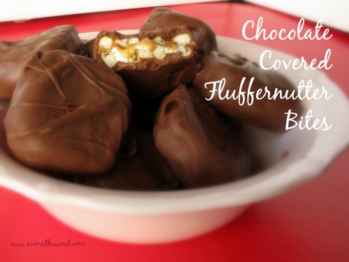 Chocolate Covered Fluffernutter Bites