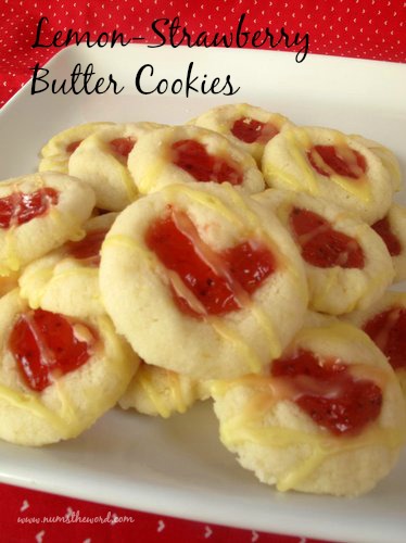 Lemon-Strawberry Butter Cookies - delectabilities