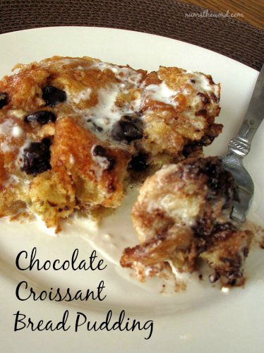 Chocolate Croissant Bread Pudding