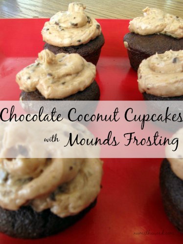 Chocolate Coconut Cupcakes with Mounds Frosting