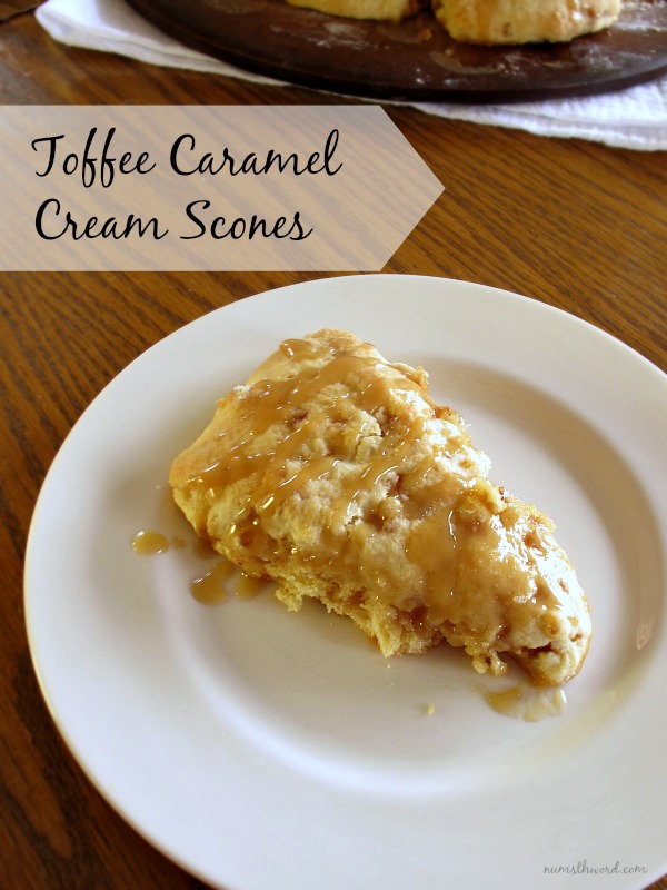 Toffee Caramel Cream Scones