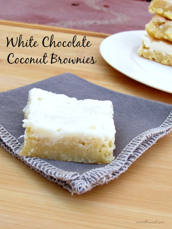White Chocolate Coconut Brownies