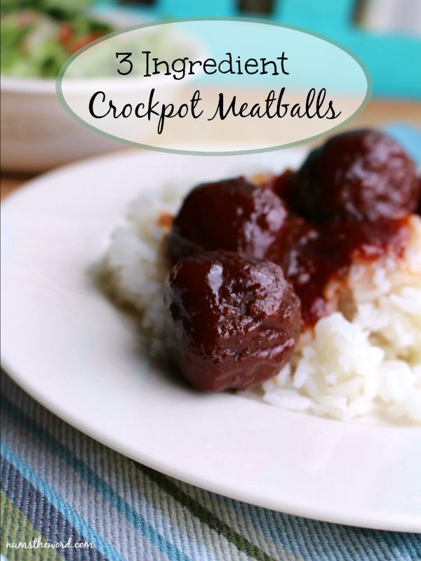 3 Ingredient Crock Pot Meatballs