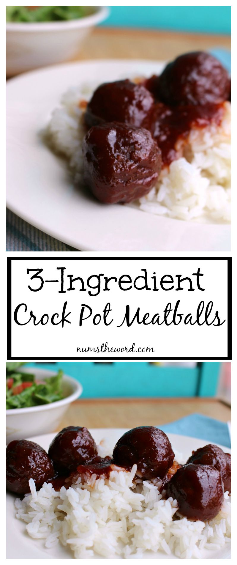 3-Ingredient Crock Pot Meatballs
