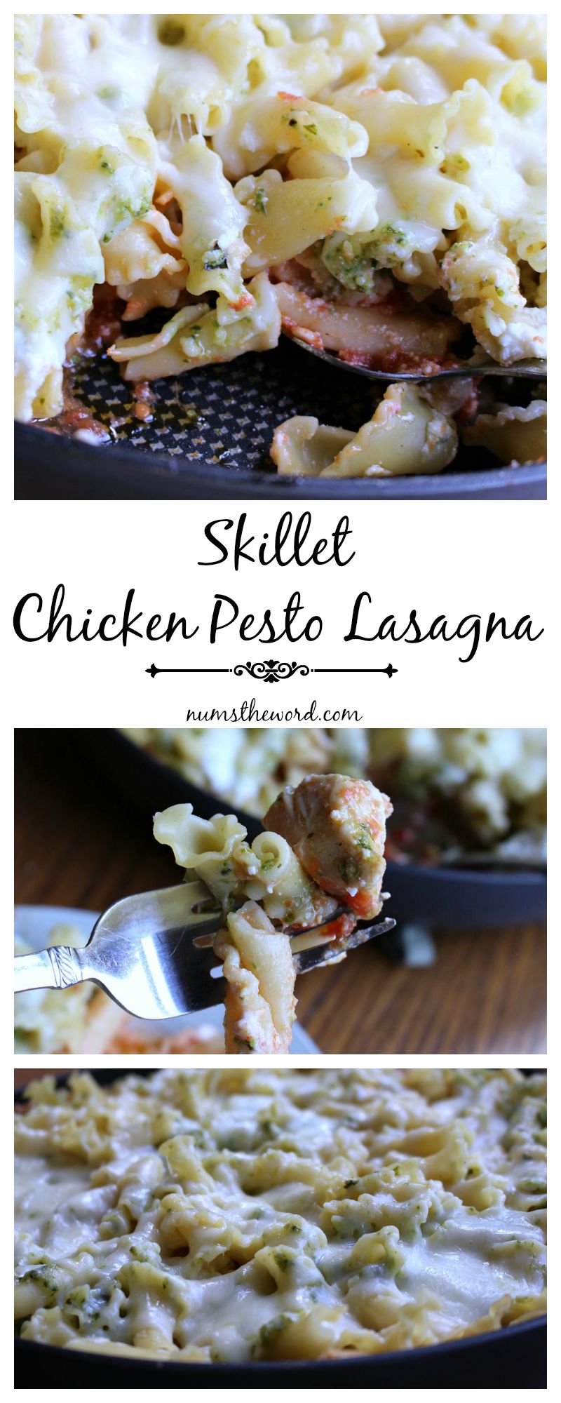 Skillet Chicken Pesto Lasagna