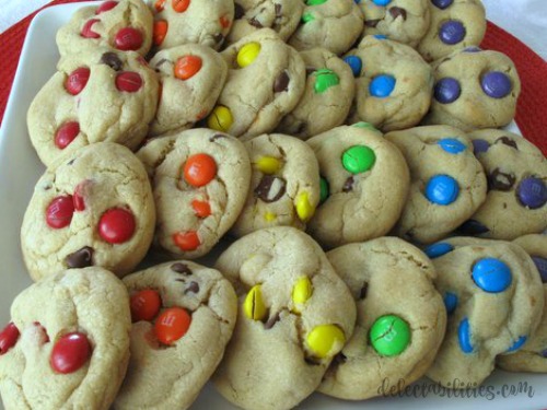 M&M Rainbow Cookies