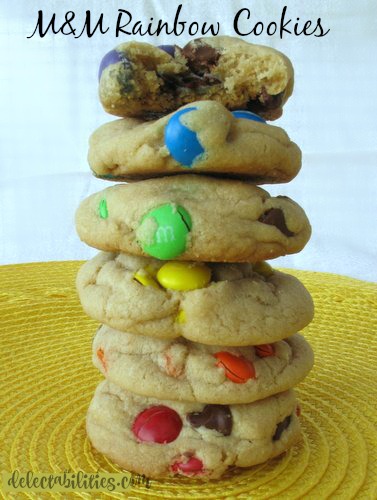 M&M Rainbow Cookies